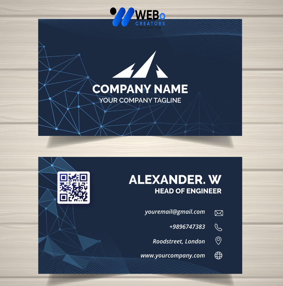Elegant Professional Business card design with golden stripes Agency in Edinburgh, UK